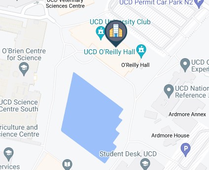Location of O'Relly Hall on map